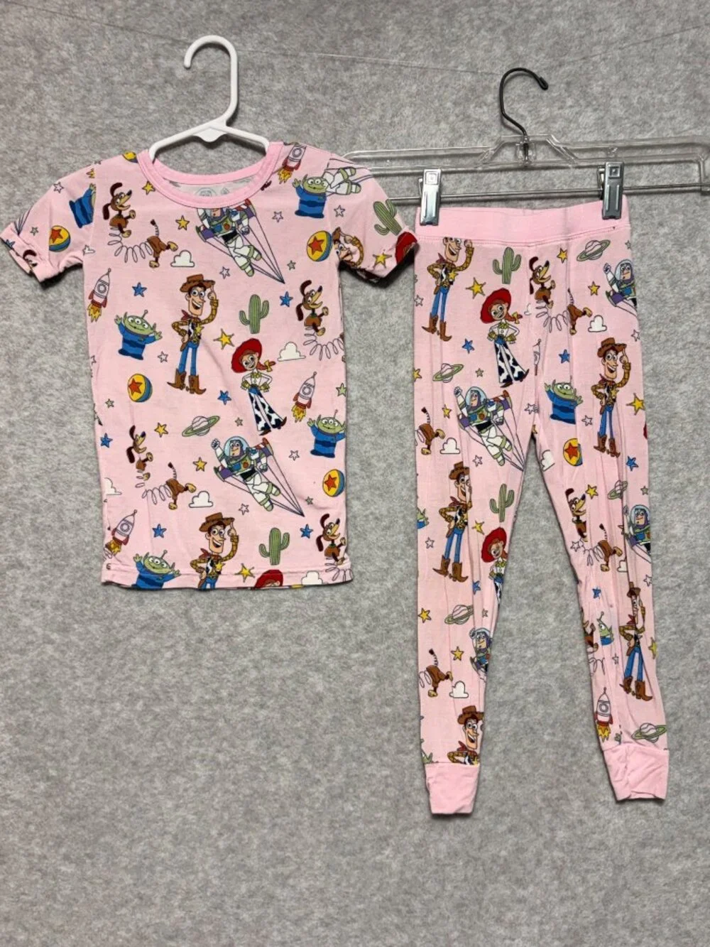 Little Sleepies Toy Story Pals 2T Pajama Set Pink Two Piece Disney Pixar